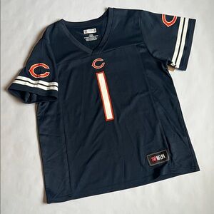NFLPA Women’s CHICAGO BEARS  Navy and Orange Jersey #1 Fields Jersey sz Large
